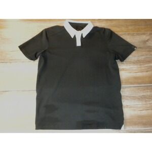 Oakley Polo Shirt Mens S Black Gray Tailored Fit Y2K Golf Performance Streetwear